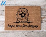 Hope You Like Lhasas Welcome Mat Perfect Gift for Dog Owner Pet Lover Personalized Doormat Home Decor |