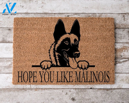 Hope You Like MALINOIS Custom Welcome Mat Perfect Gift for Dog Owner Pet Lover Personalized Doormat Home Decor |