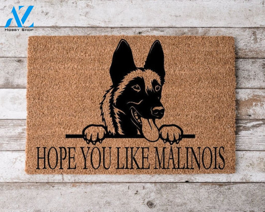Hope You Like MALINOIS Custom Welcome Mat Perfect Gift for Dog Owner Pet Lover Personalized Doormat Home Decor |