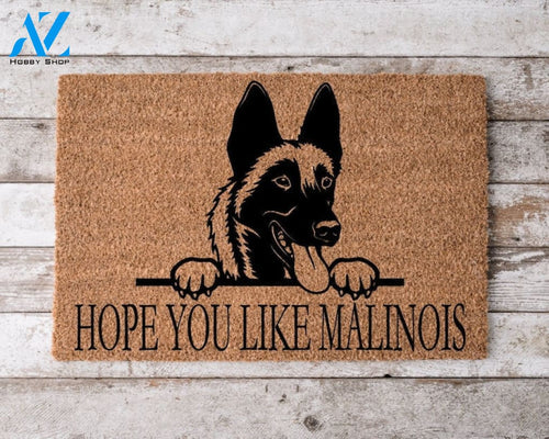 Hope You Like MALINOIS Custom Welcome Mat Perfect Gift for Dog Owner Pet Lover Personalized Doormat Home Decor |