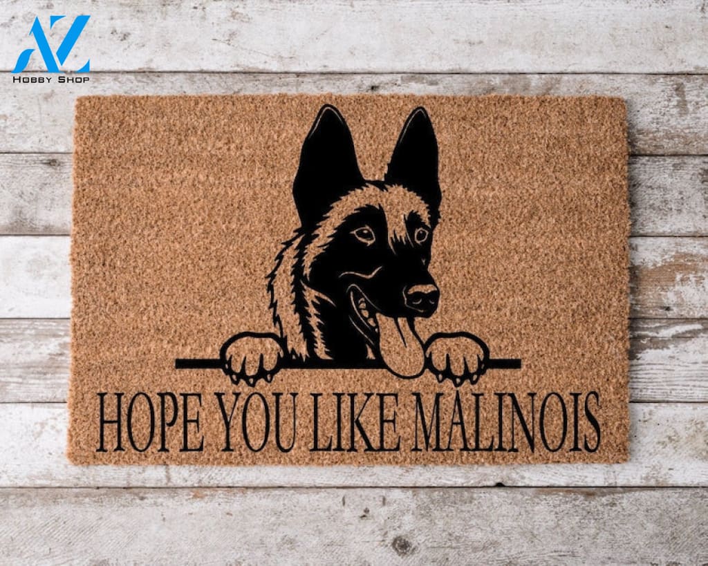 Hope You Like MALINOIS Custom Welcome Mat Perfect Gift for Dog Owner Pet Lover Personalized Doormat Home Decor |