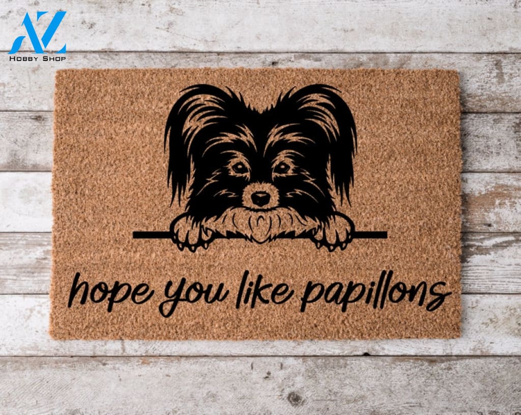 Hope You Like Papillons Welcome Mat Perfect Gift for Dog Owner Pet Lover Personalized Doormat Home Decor |