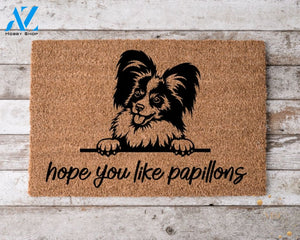 Hope You Like Papillons Welcome Mat Perfect Gift for Dog Owner Pet Lover Personalized Doormat New Home Decor |