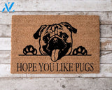 Hope You Like Pugs Welcome Mat Perfect Gift for Dog Lovers Personalized Door Mat New Home Decor Housewarming