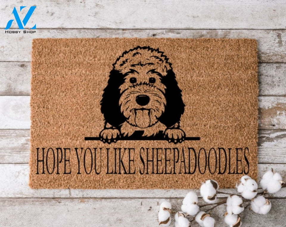 Hope You Like Sheepadoodles Welcome Mat Perfect Gift for Dog Owner Pet Lover Personalized Doormat New Home Decor |