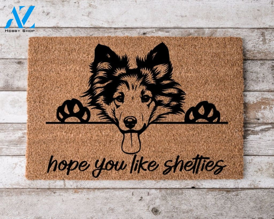 Hope You Like Shelties Custom Welcome Mat Perfect Gift for Dog Owner Pet Lover Personalized Doormat New Home Decor