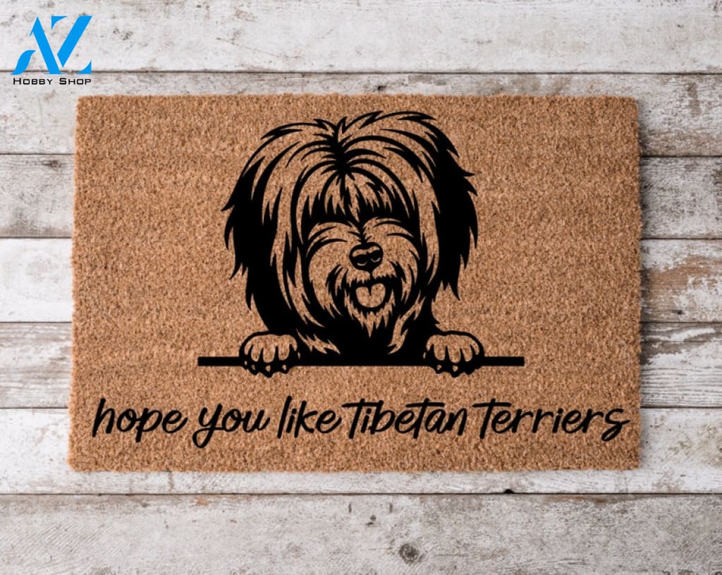 Hope You Like Tibetan Terriers Welcome Mat Perfect Gift for Dog Owner Pet Lover Personalized Doormat Home Decor |