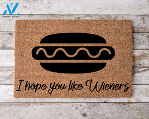 Hope You Like Wieners Dachshunds Welcome Mat Perfect Gift for Dog Owner Pet Lover Personalized Doormat Home Decor