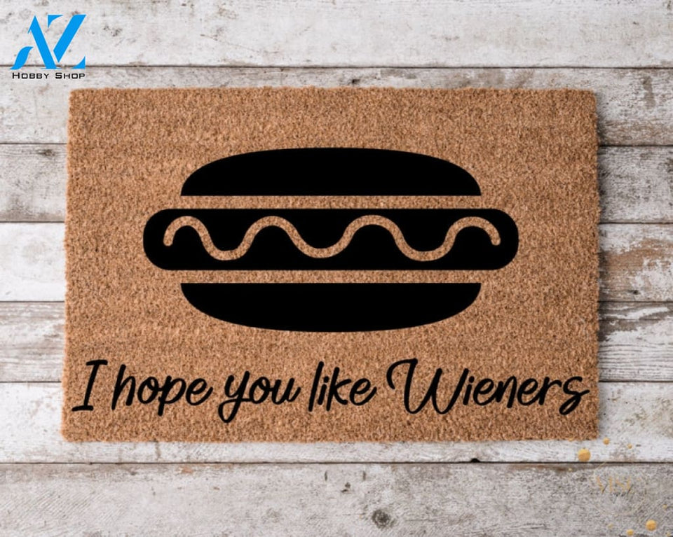 Hope You Like Wieners Dachshunds Welcome Mat Perfect Gift for Dog Owner Pet Lover Personalized Doormat Home Decor