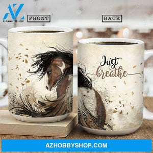 Horse painting, The amazing horse, Just breathe - Jesus AOP Mug