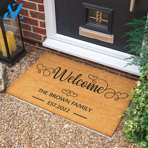 Housewarming Gift Wedding Gift New Home Gift Personalized Custom Doormat Personalized Gift Welcome Door Mat |