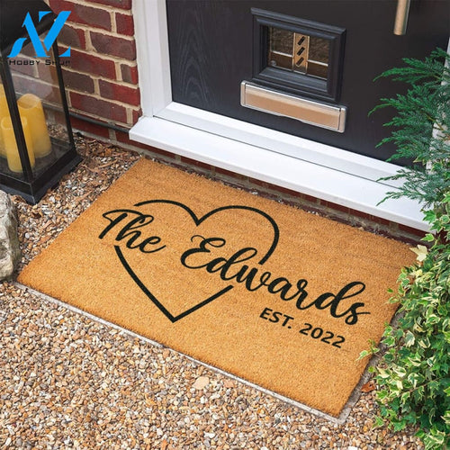 Housewarming Gift Wedding Gift Welcome Door Mat Personalized Gift New Home Gift Personalized Custom Doormat |