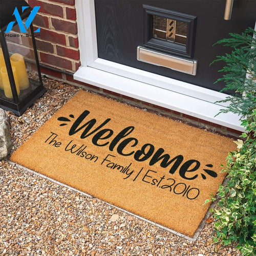 Housewarming Gift Welcome Door Mat Personalized Gift Personalized Custom Doormat New Home Gift Wedding Gift |