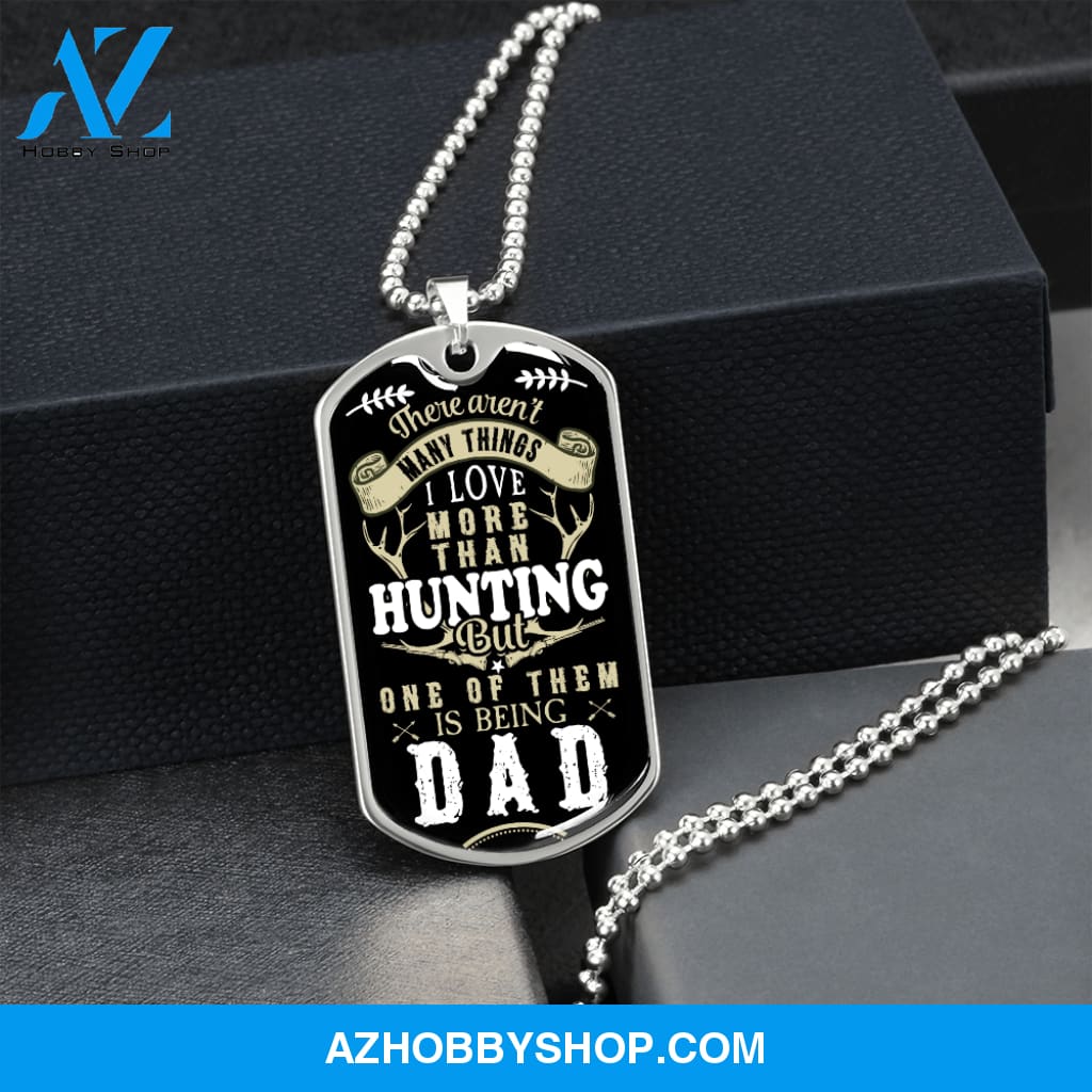 Hunting DAD 2 - Graphical Dog Tag & Ball chain (steel)