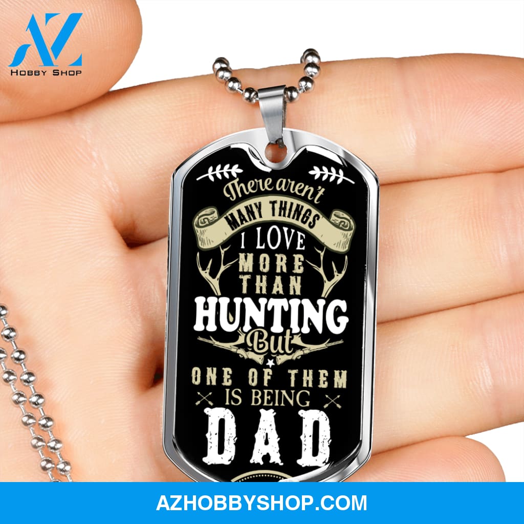 Hunting DAD 2 - Graphical Dog Tag & Ball chain (steel)
