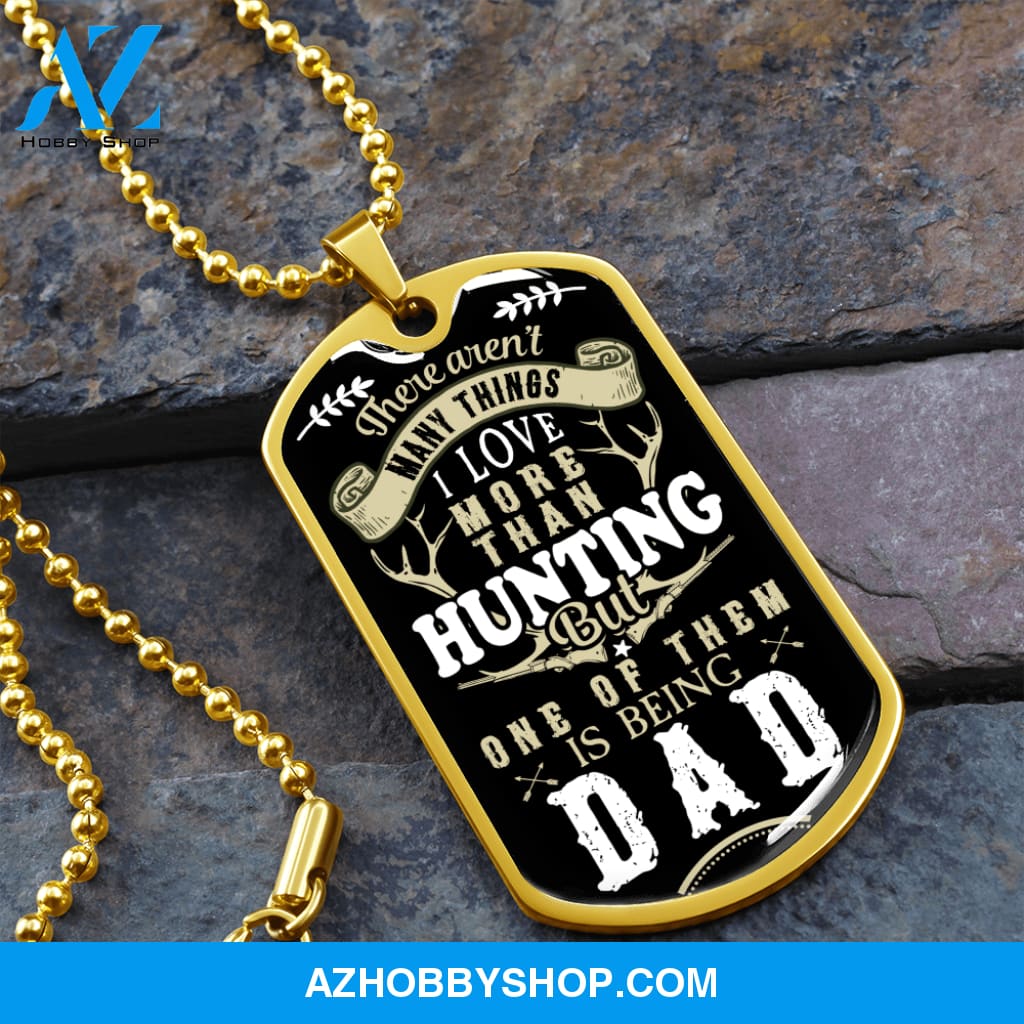 Hunting DAD 2 - Graphical Dog Tag & Ball chain (steel)