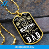 Hunting DAD - Graphical Dog Tag & Ball Chain