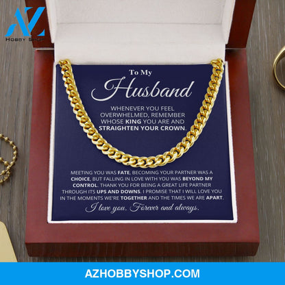 Husband - My King - Cuban Link Chain