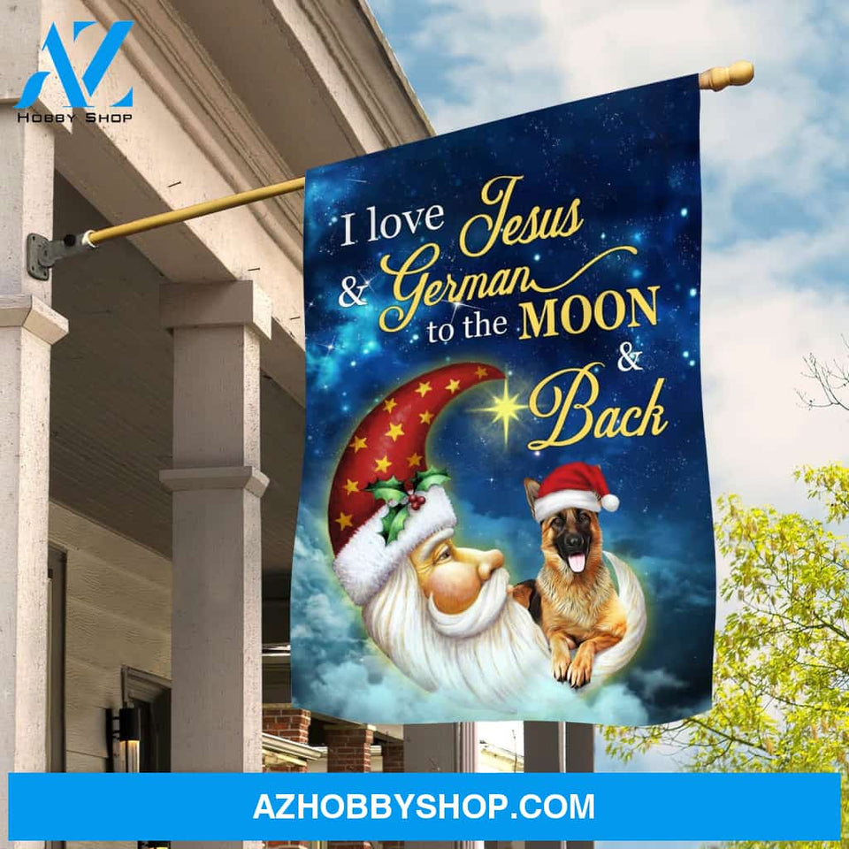 I love Jesus and German to the moon and back - Jesus, Christmas, German Flag