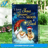 I love Jesus and German to the moon and back - Jesus, Christmas, German Flag