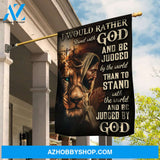 I would rather stand with God - Praying with Jesus, Lion of Judah Flag