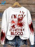 Im Ok Its Not My Blood Womens Printed Casual Long Sleeve Sweatshirt T Shirt Hoodie Halloween