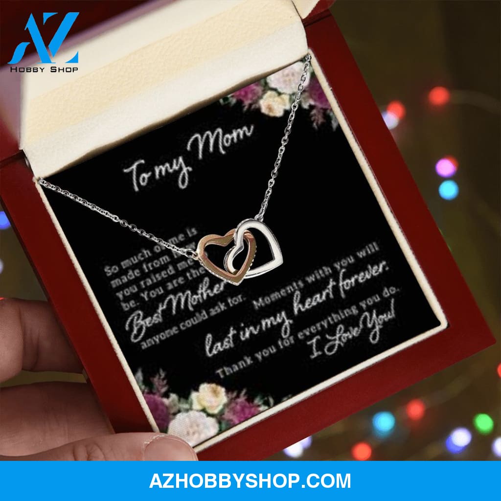 Interlocking Heart Necklace for Mom