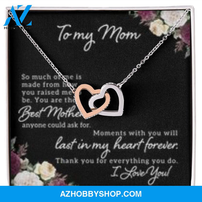 Interlocking Heart Necklace for Mom