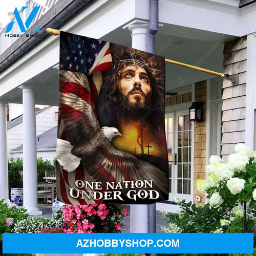 Jesus Christ, Eagle, US flag, Cross symbol - Jesus Flag