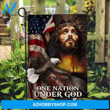 Jesus Christ, Eagle, US flag, Cross symbol - Jesus Flag