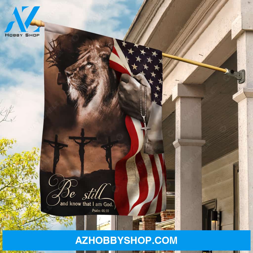 Jesus Christ, The Lion of Judah, Cross necklace, US flag - Jesus Flag