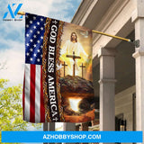 Jesus Christ, US flag, Cross symbol, God bless America - Jesus Flag