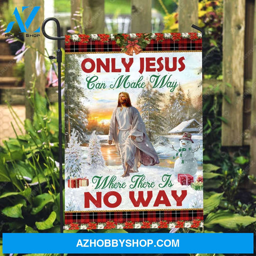 Jesus drawing, Christmas decoration, Lovely snowman, Only Jesus can make way - Jesus Flag