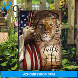 Jesus hand, The Lion of Judah, US flag, Just have faith - Jesus Flag
