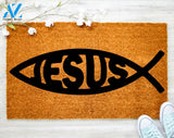 Jesus Ichthys Faith Christ Doormat There is everything possible Doormat Housewarming Doormat Coir doormat