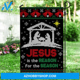 Jesus is the reason for the season - Jesus, Christmas night, Brocade Flag