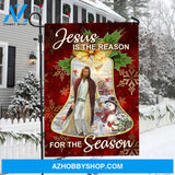 Jesus painting, Cute snowman, Amazing Christmas bell, Jesus is the reason for the season - Jesus Flag