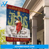 Jesus painting, Lamb of God, Winter season, Jesus is the reason for the season - Jesus Flag
