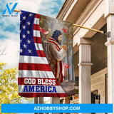 Jesus painting, Pray for healing, Red cardinal, God bless America - Jesus Flag