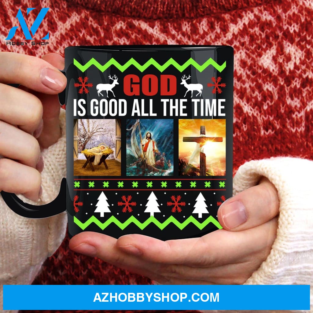 Jesus painting, The life of Jesus, God is good all the time - Jesus Black Mug