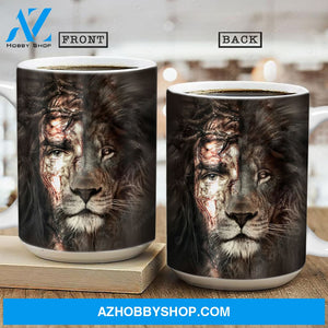 Jesus painting, The lion of Judah, The perfect combination - Jesus AOP Mug