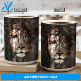 Jesus painting, The lion of Judah, The perfect combination - Jesus AOP Mug