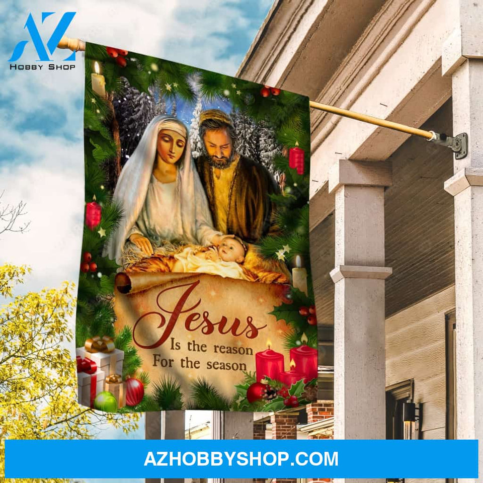 Jesus was born, Stunning night, Christmas vibe, Jesus is the reason for the season - Jesus Flag