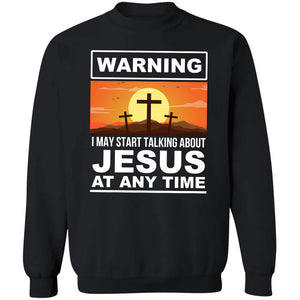 Wooden cross, Sun drawing, I may start talking about Jesus at any time - Jesus Apparel