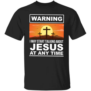 Wooden cross, Sun drawing, I may start talking about Jesus at any time - Jesus Apparel