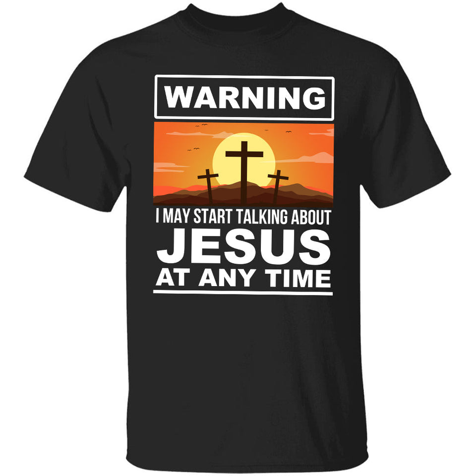 Wooden cross, Sun drawing, I may start talking about Jesus at any time - Jesus Apparel