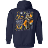Jesus and the cross - Be still and know that I am God - Back-printed Apparel