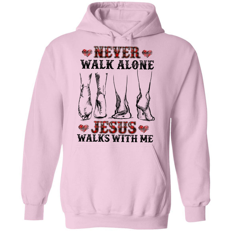 Jesus - Never walk alone, Jesus walks with me Jesus Apparel