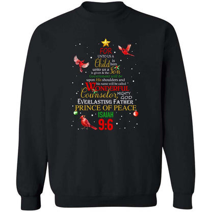 Unique Christmas tree, Red cardinal, Prince of peace - Jesus Apparel