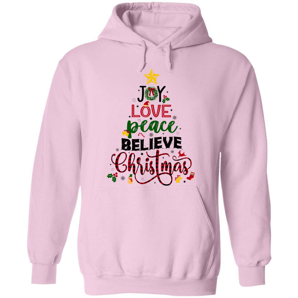 Joy, love, peace and believe in Christmas - Christmas Apparel